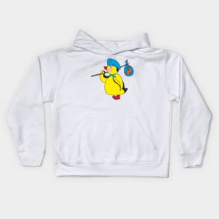 Duckling sailor with fish Kids Hoodie